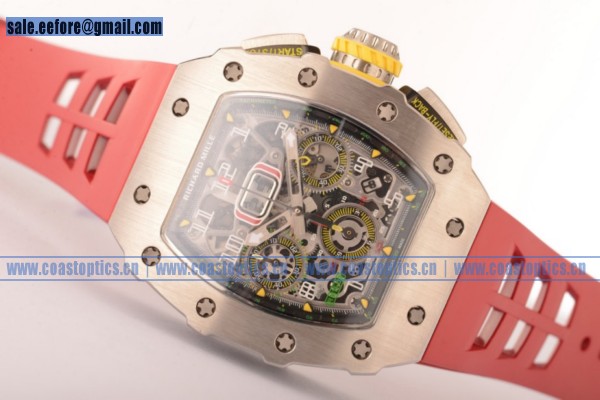 Replica Richard Mille RM11-03 Watch Red Rubber Strap RM11-03(KV)
